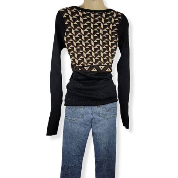 Energie Geometric Light pull over Sweater Medium Junior - Picture 2 of 3